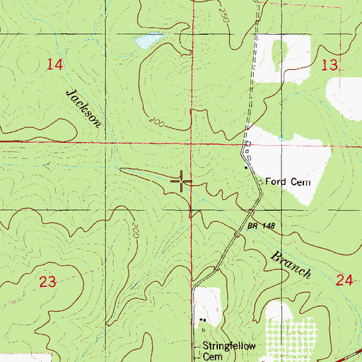 Topographic Map of Ford Cemetery, AL