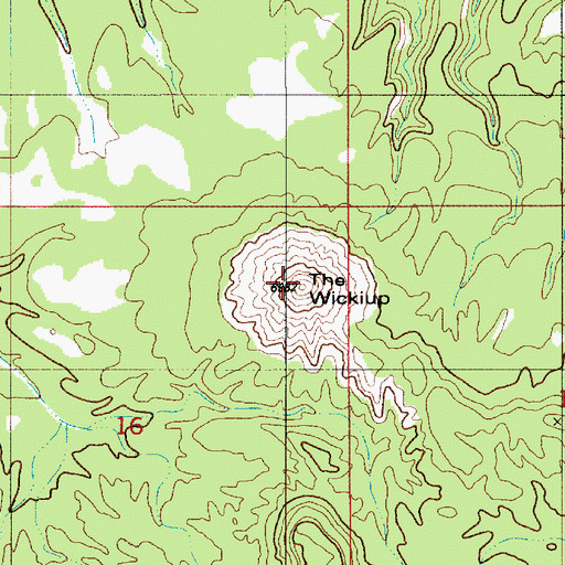 Topographic Map of The Wickiup, UT