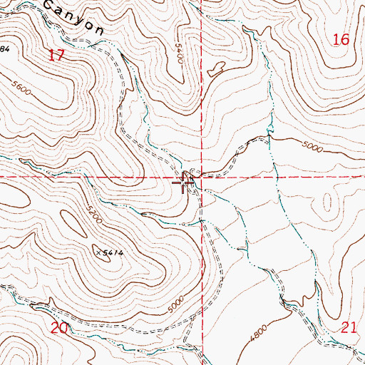 Topographic Map of Third Canyon, UT