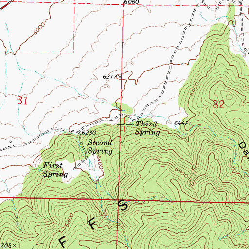 Topographic Map of Third Spring, UT