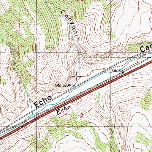Topographic Map of Thirtyfive Canyon, UT