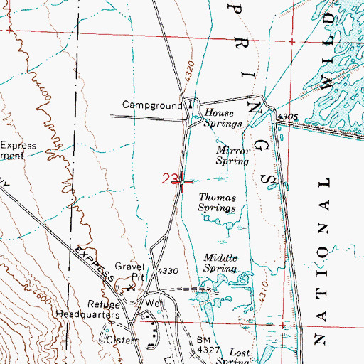 Topographic Map of Thomas Springs, UT