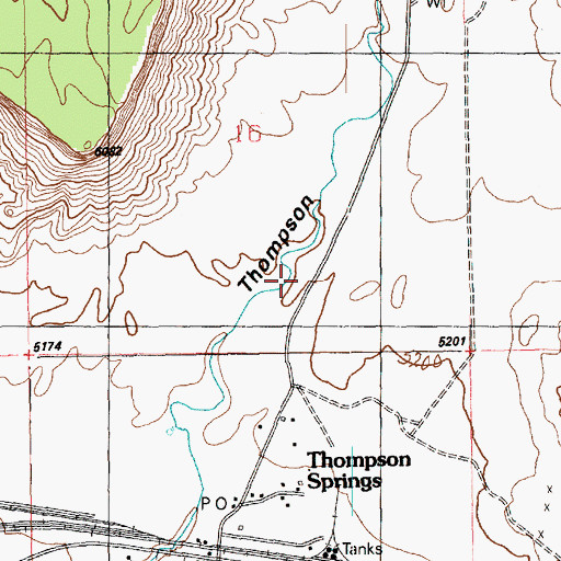 Topographic Map of Thompson Canyon, UT