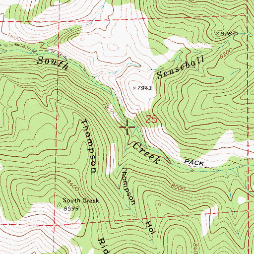 Topographic Map of Thompson Hollow, UT