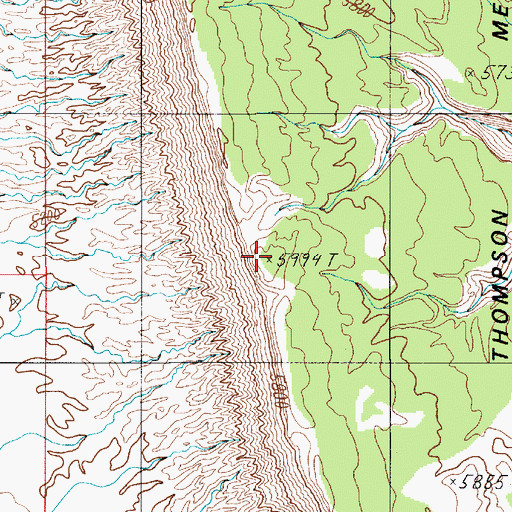 Topographic Map of Thompson Mesa, UT