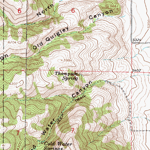 Topographic Map of Thompson Spring, UT