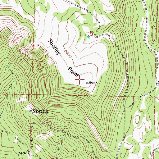 Topographic Map of Thorley Point, UT