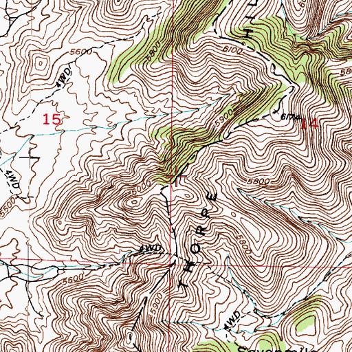 Topographic Map of Thorpe Hills, UT