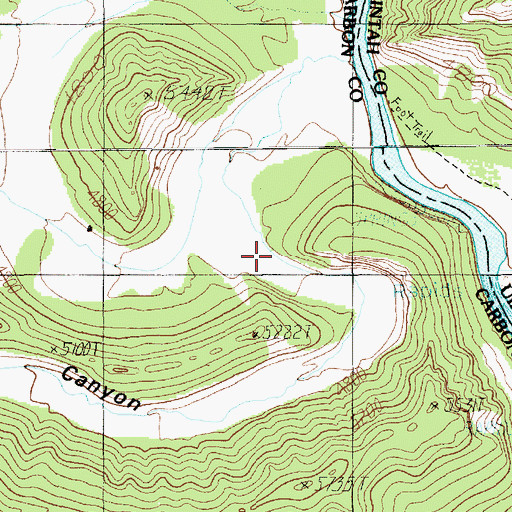 Topographic Map of Three Canyon, UT