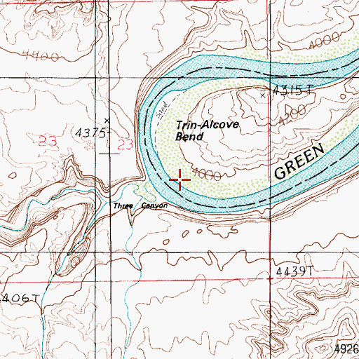 Topographic Map of Three Canyon, UT