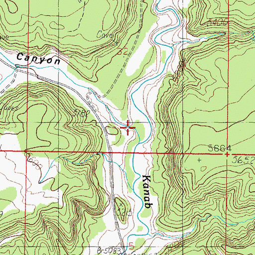 Topographic Map of Three Lakes Canyon, UT