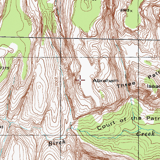 Topographic Map of Three Patriarchs, UT