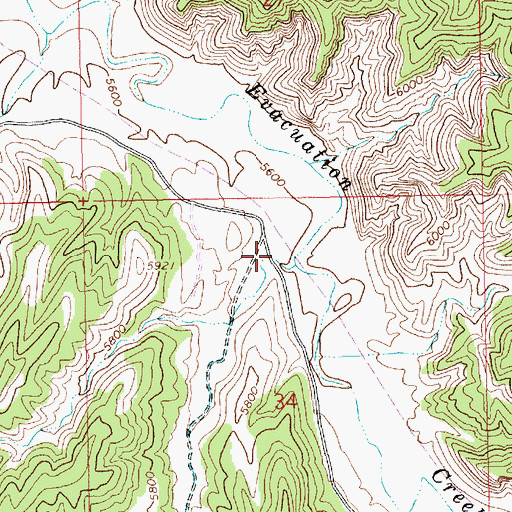 Topographic Map of Threemile Canyon, UT