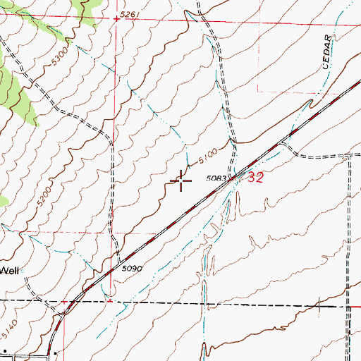 Topographic Map of Threemile Canyon, UT