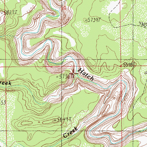 Topographic Map of Threemile Creek, UT