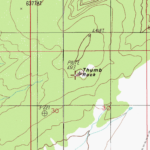 Topographic Map of Thumb Rock, UT