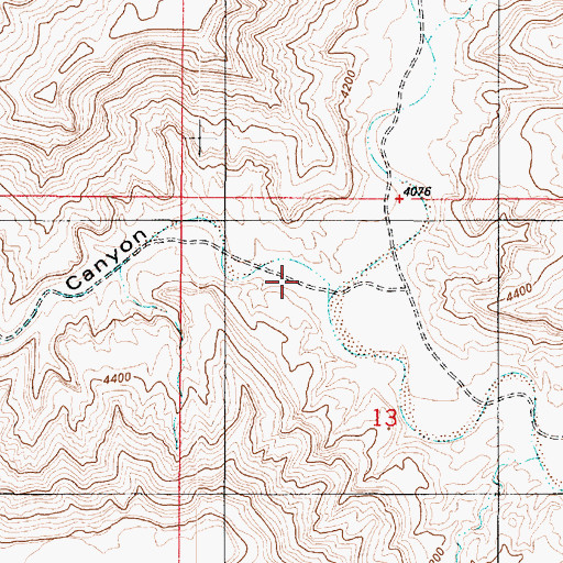 Topographic Map of Tibbet Canyon, UT
