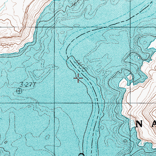 Topographic Map of Ticaboo Creek, UT