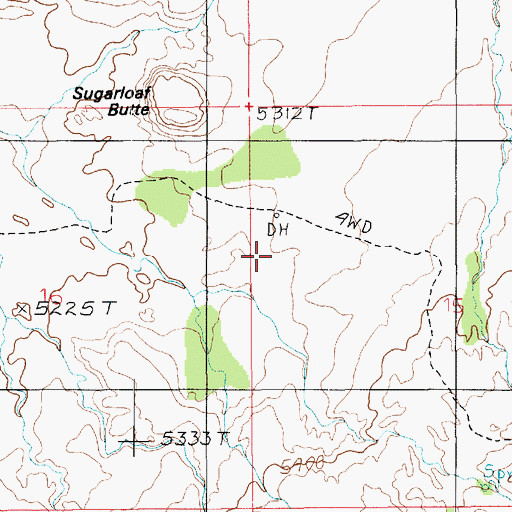 Topographic Map of Tidwell Ranch, UT