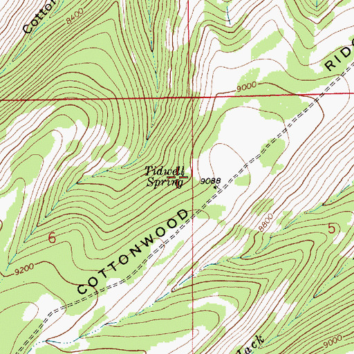 Topographic Map of Tidwell Spring, UT