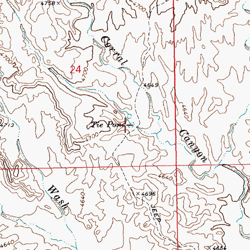 Topographic Map of Tie Pond, UT