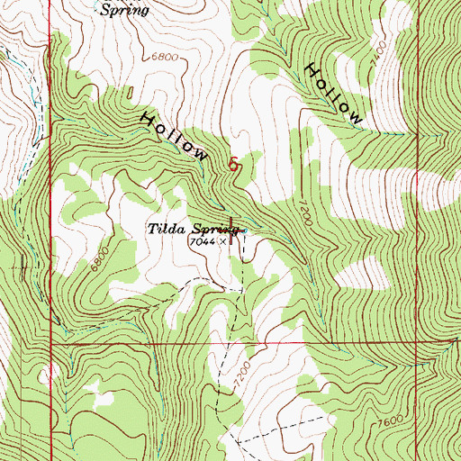 Topographic Map of Tilda Spring, UT