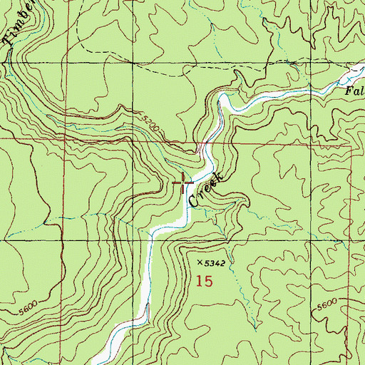 Topographic Map of Timber Creek, UT