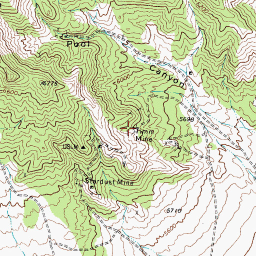 Topographic Map of Timm Mine, UT
