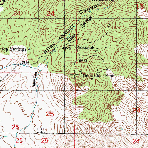 Topographic Map of Tintic Chief Mine, UT