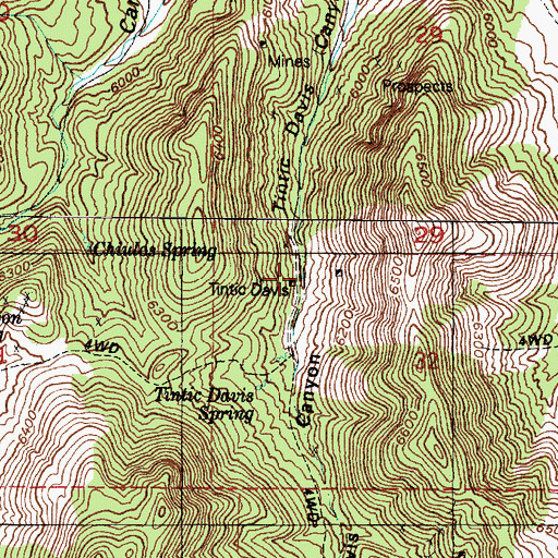 Topographic Map of Tintic Davis, UT