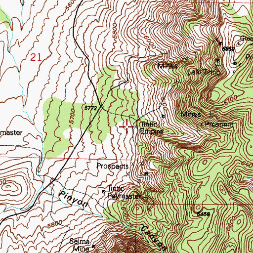 Topographic Map of Tintic Empire, UT