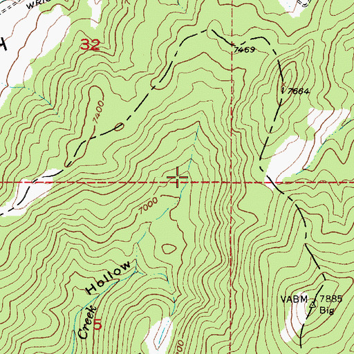 Topographic Map of Todd Hollow, UT
