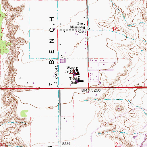 Topographic Map of Eagle View Elementary School, UT