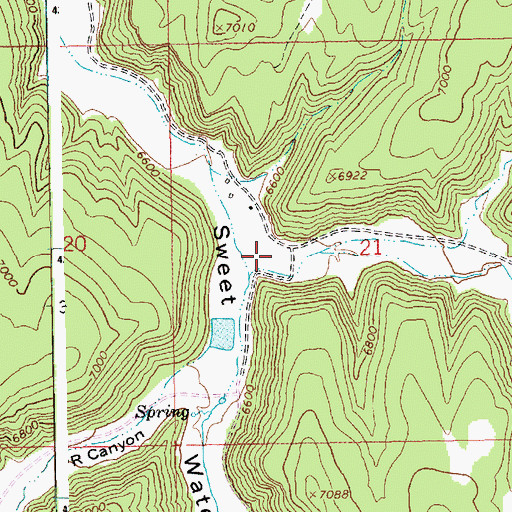 Topographic Map of Tom Patterson Canyon, UT