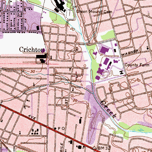 Topographic Map of Friendship Baptist Church, AL