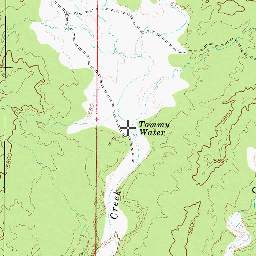 Topographic Map of Tommy Water, UT