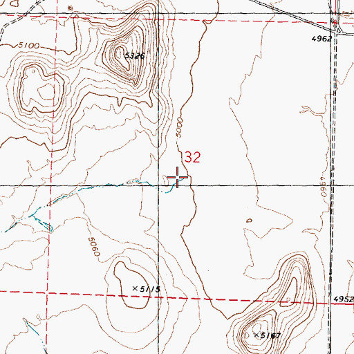 Topographic Map of Toms Cabin Creek, UT
