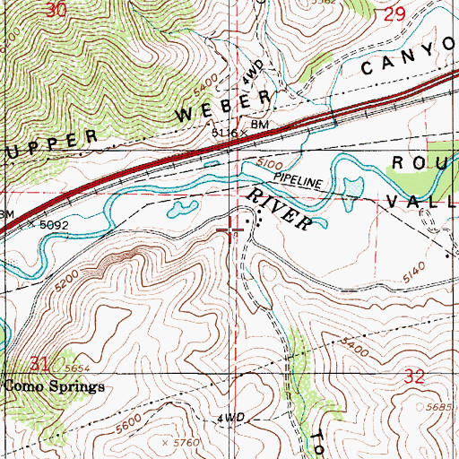 Topographic Map of Tonks Canyon, UT