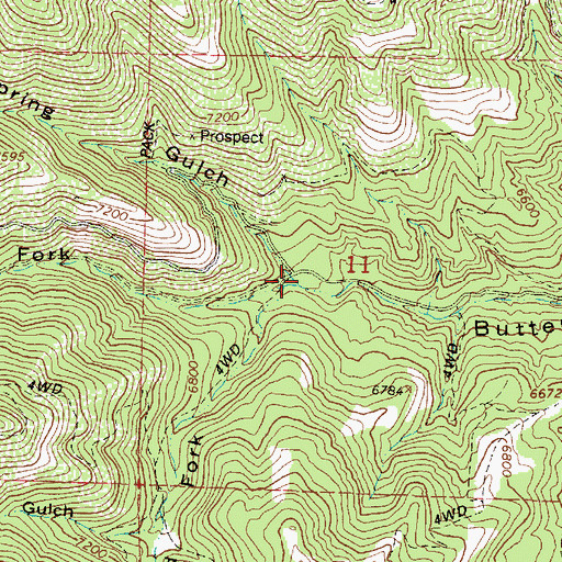 Topographic Map of Tooele Fork, UT