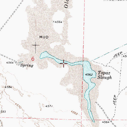 Topographic Map of Topaz Slough, UT