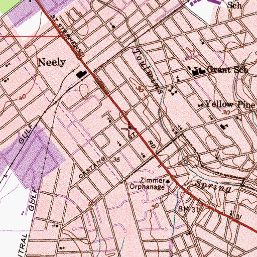 Topographic Map of Friendship Primitive Baptist Church, AL