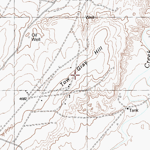 Topographic Map of Tow Gray Hill, UT