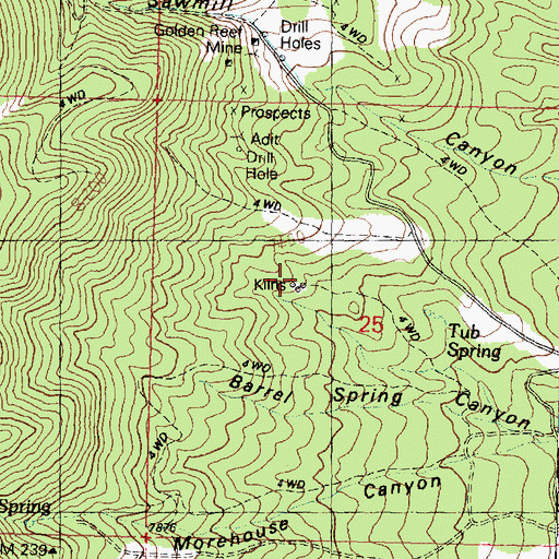 Topographic Map of Tow Rock Charcoal Kilns, UT
