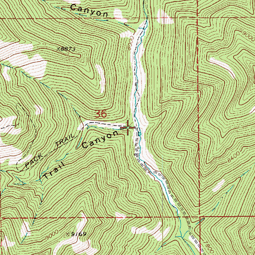 Topographic Map of Trail Canyon, UT