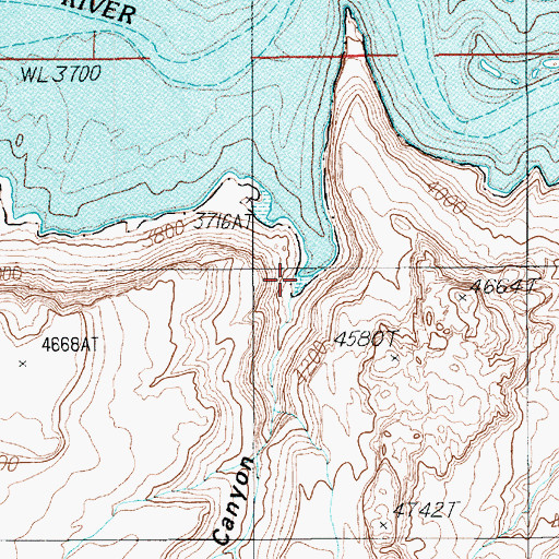 Topographic Map of Trail Canyon, UT