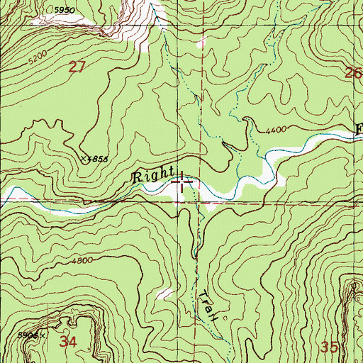 Topographic Map of Trail Canyon, UT