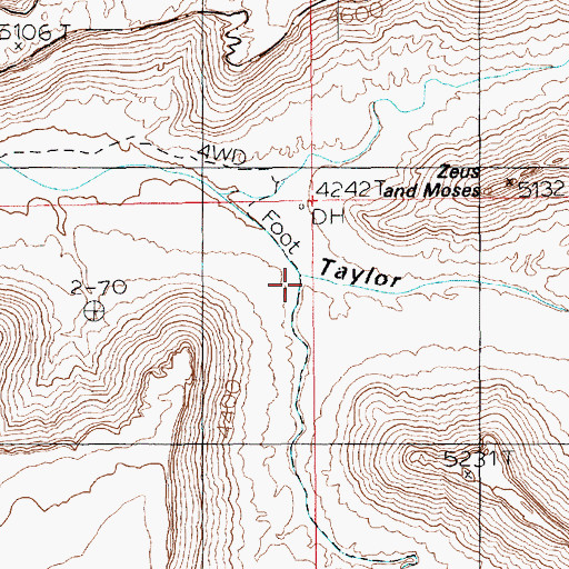 Topographic Map of Trail Canyon, UT