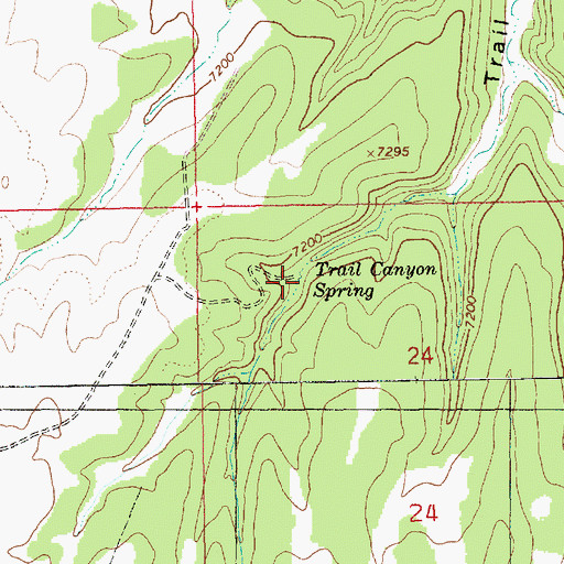 Topographic Map of Trail Canyon Spring, UT