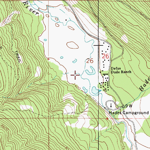 Topographic Map of Trail Hollow, UT