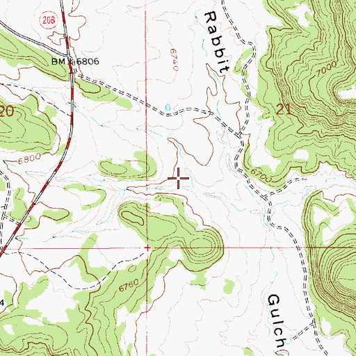 Topographic Map of Trail Hollow, UT